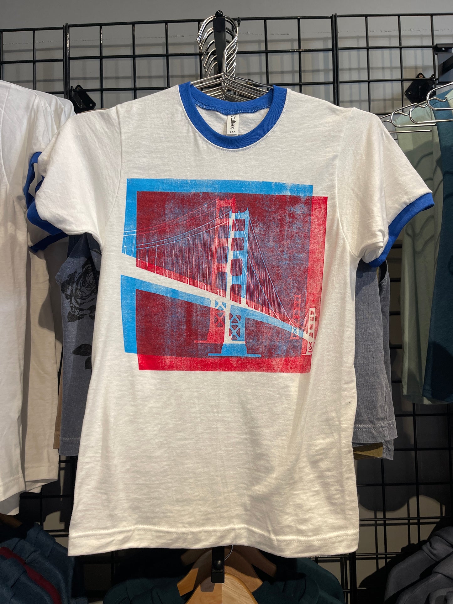 Black Bridge Red/Bue Ringer Tee