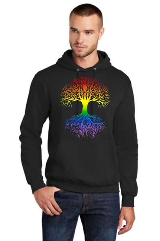 Rainbow Tree Pullover Hoodie