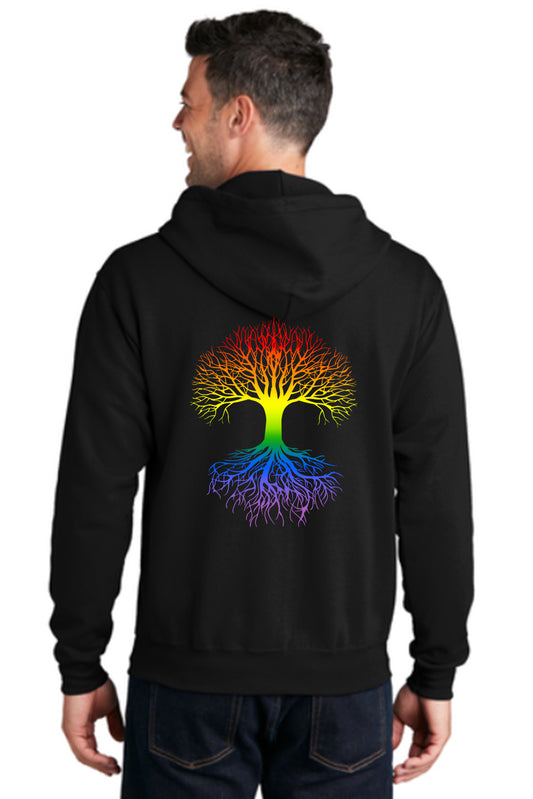Rainbow Tree Zipper Hoodie