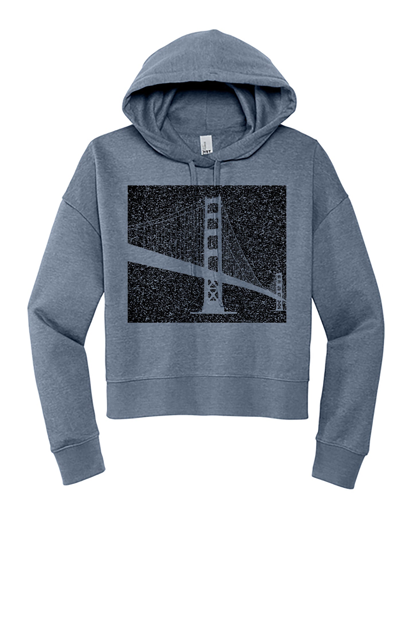 Black Bridge Cropped Hoodie