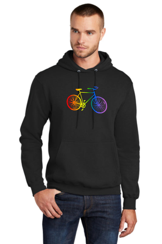 Rainbow Bike Pullover Hoodie