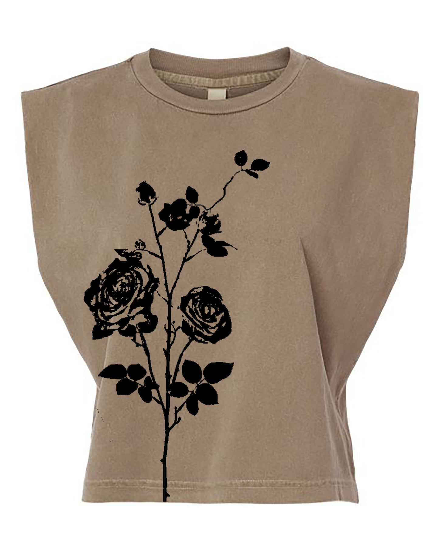 Rose Cropped Muscle Tank