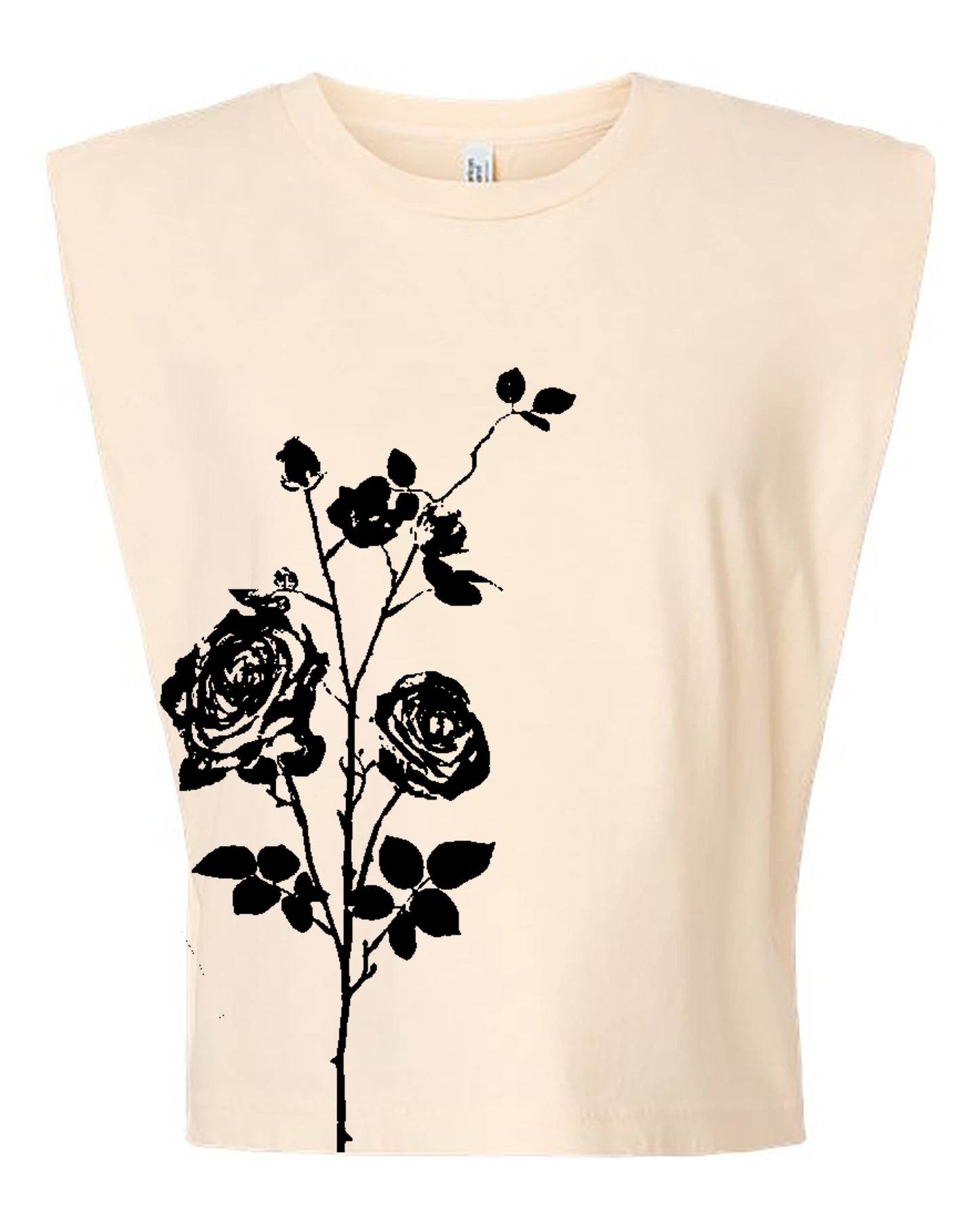 Rose Cropped Muscle Tank