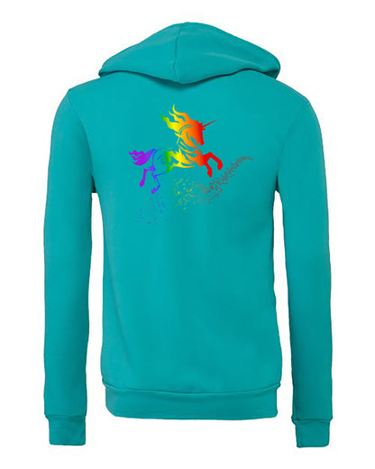 Rainbow Unicorn Zipper Hoodie