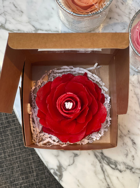 Rose Red Flower Candle (Cardboard Box)